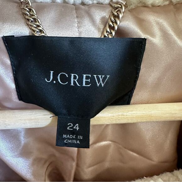 J. Crew women’s faux fur jacket size 24 cream - Picture 9 of 10